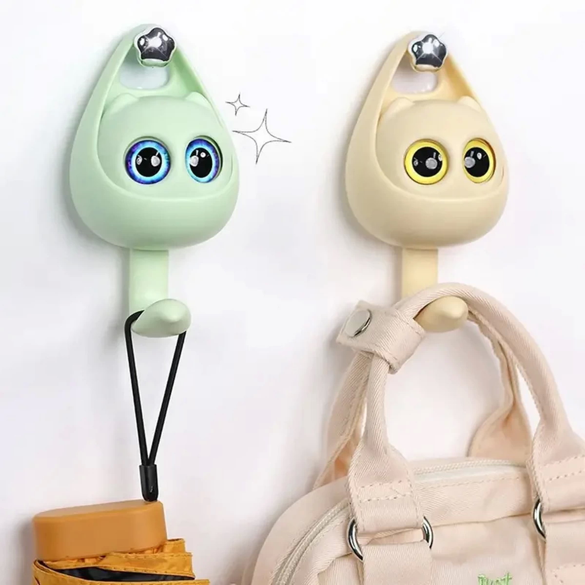 Kitchen Zo - Creative Cartoon Blink Cat Hook Non-Perforated