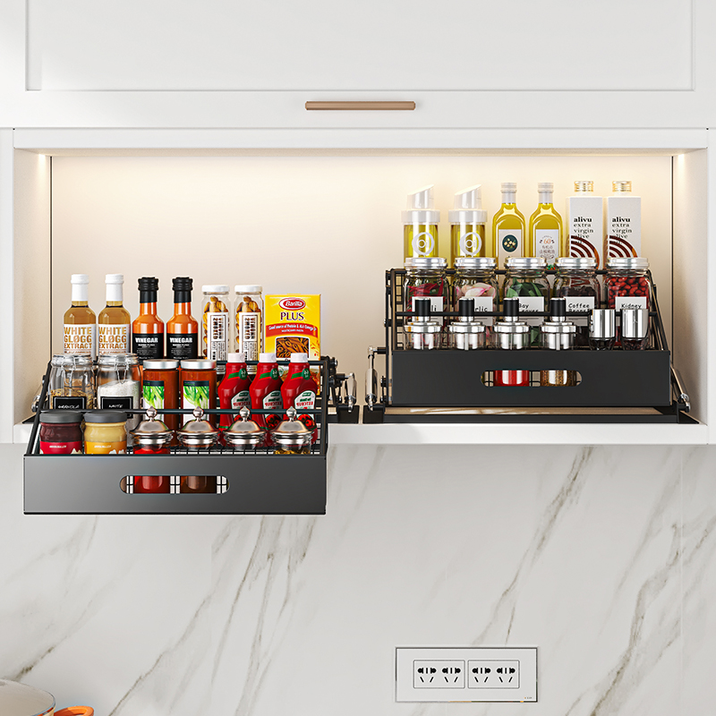 Kitchen Zo - 1Pc 3 Tier Pull Down Organizer
