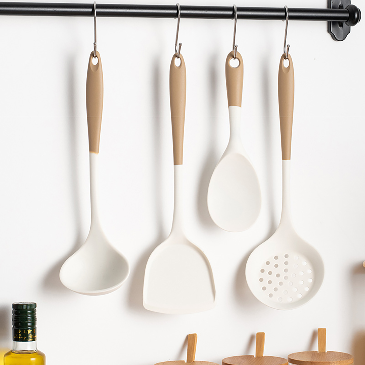 Kitchen Baking Pan Set - 4pcs Silicone Kitchenware Utensils Set Pot