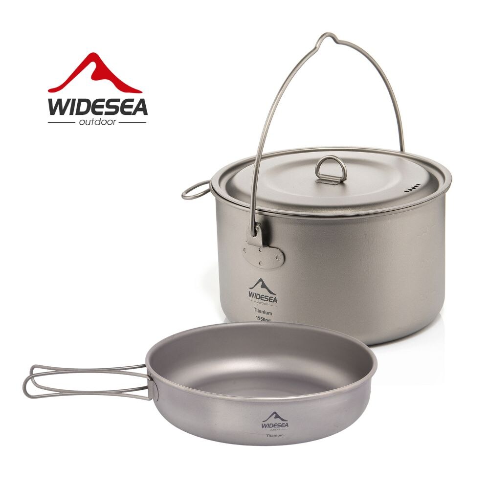 Kitchen Baking Pan Set - Widesea Camping Tableware Titanium Cookware Set