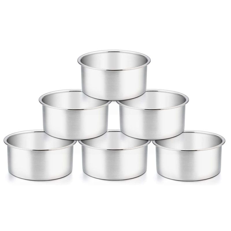 Kitchen Baking Pan Set - 6/12Pcs Aluminum Mini Cake Pans, 3.7-Inch