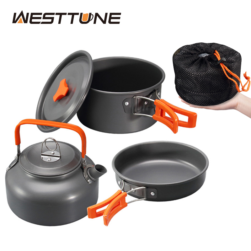 Kitchen Baking Pan Set - WESTTUNE Camping Cookware Kit Aluminum Outdoor