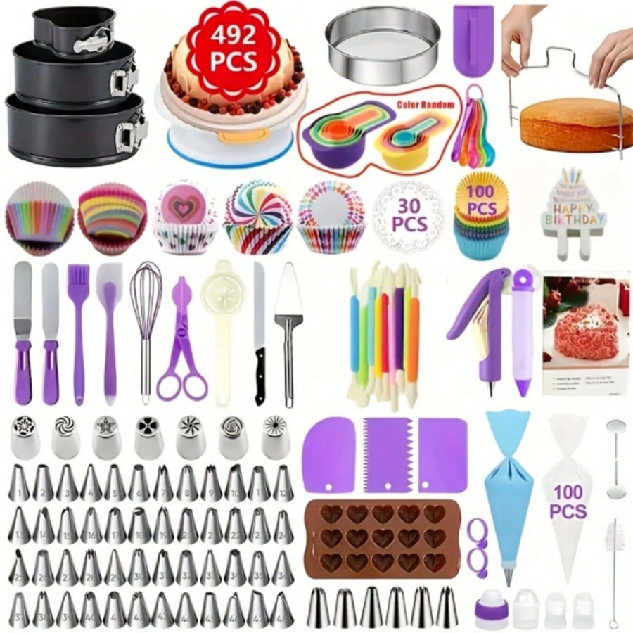 Springform Pan Set - TAIMASI 492set Cake Decorating Tools Kit