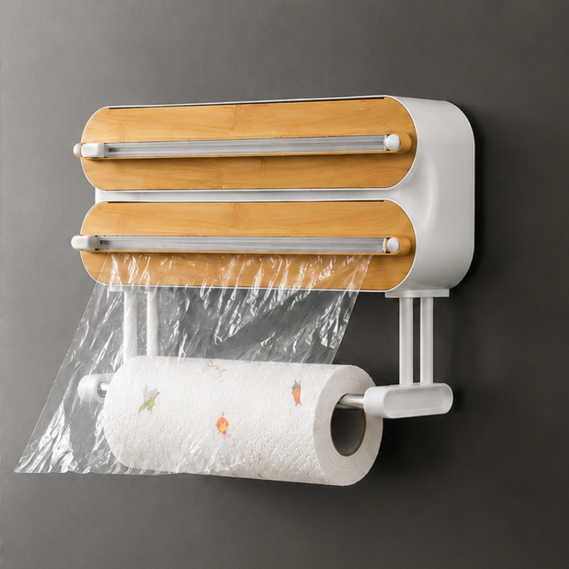 Kitchen Zo - Magnetic Food Wrap Dispenser Cutter Cling