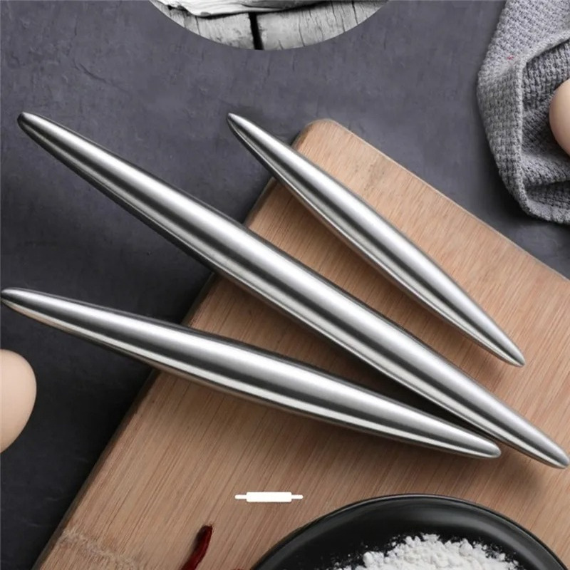 Kitchen Roll Baking - 1Pc Stainless Steel Rolling Pin Kitchen