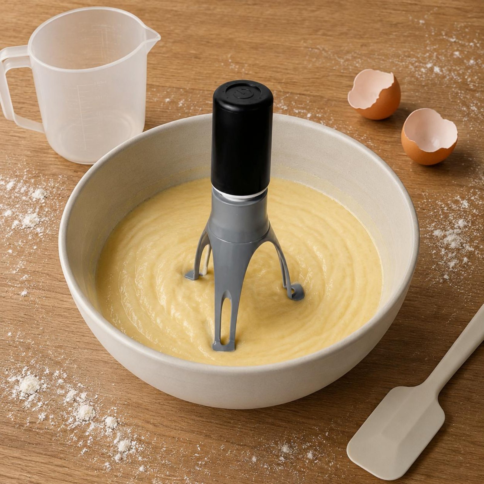 Kitchen Baking Mixer - Automatic Triangle Stirrer - Hands-Free Electric