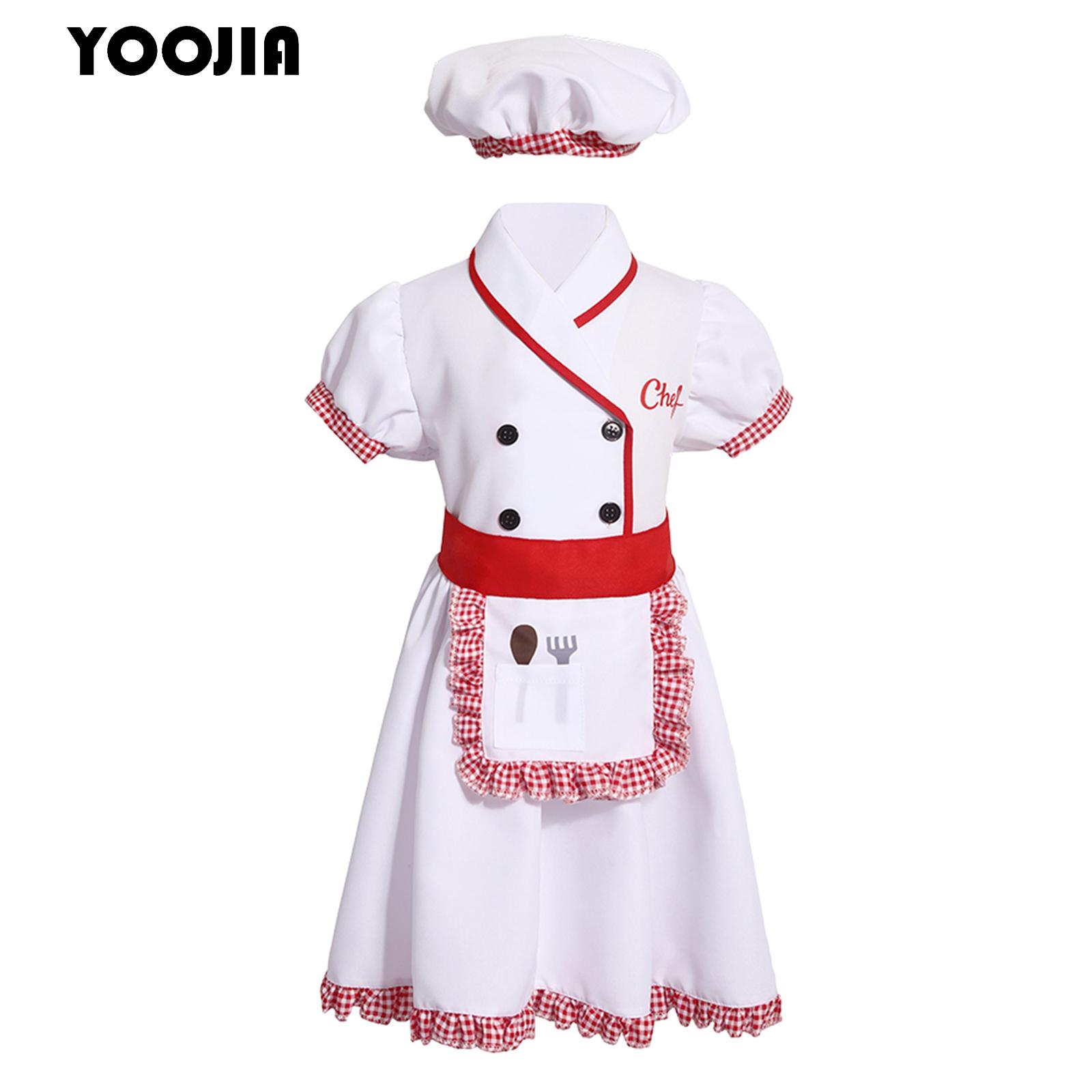 Cooking Chef Xl - Boys Girl Chef Uniforms Apron Hat