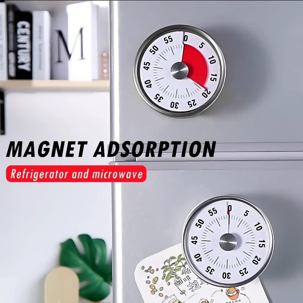 Baking Kitchen Hourly - Countdown Reminder Magnetic Mechanical Visual Timers
