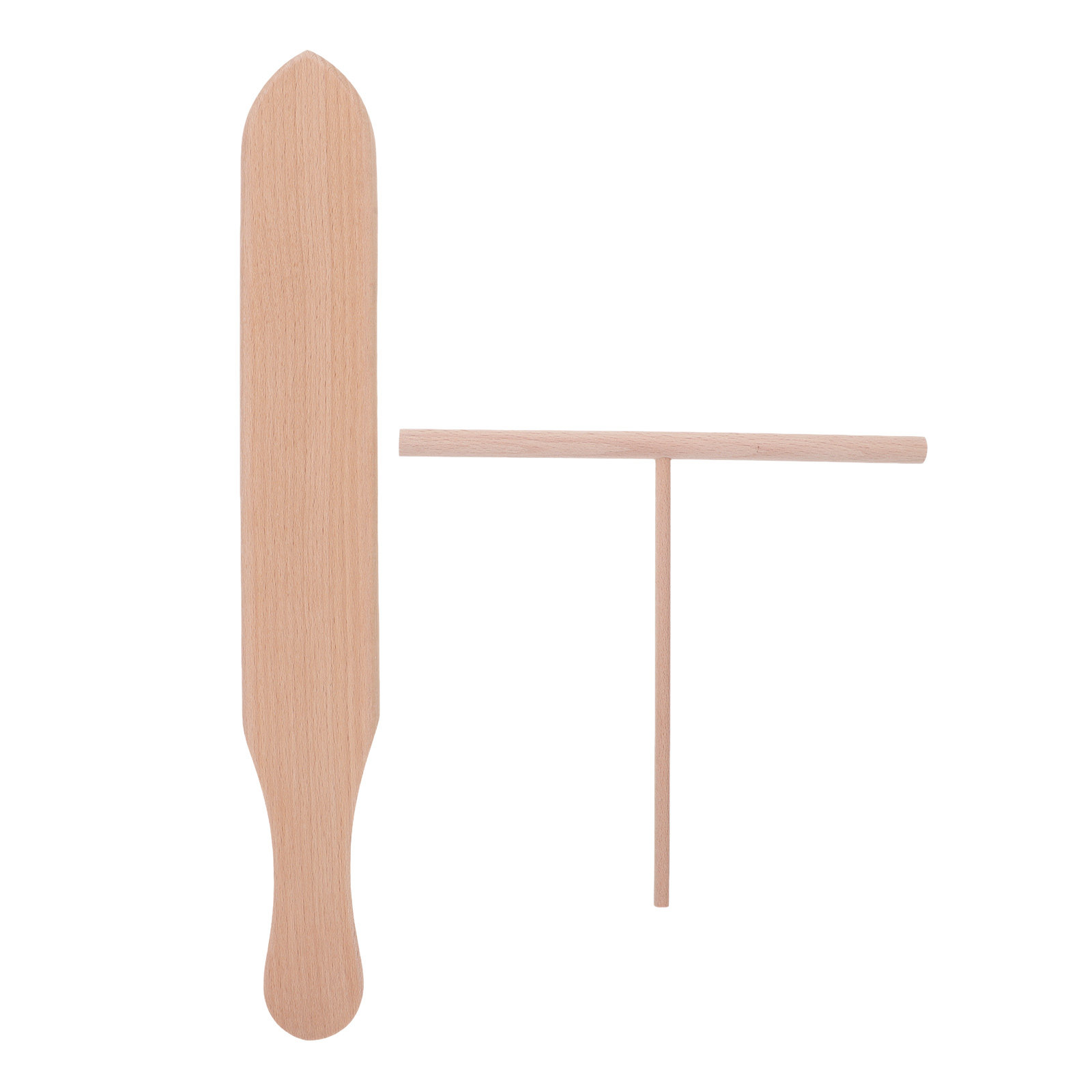 Kitchen Baking Ideas - 1Set Wooden Pancake Crepe Spreader Kit