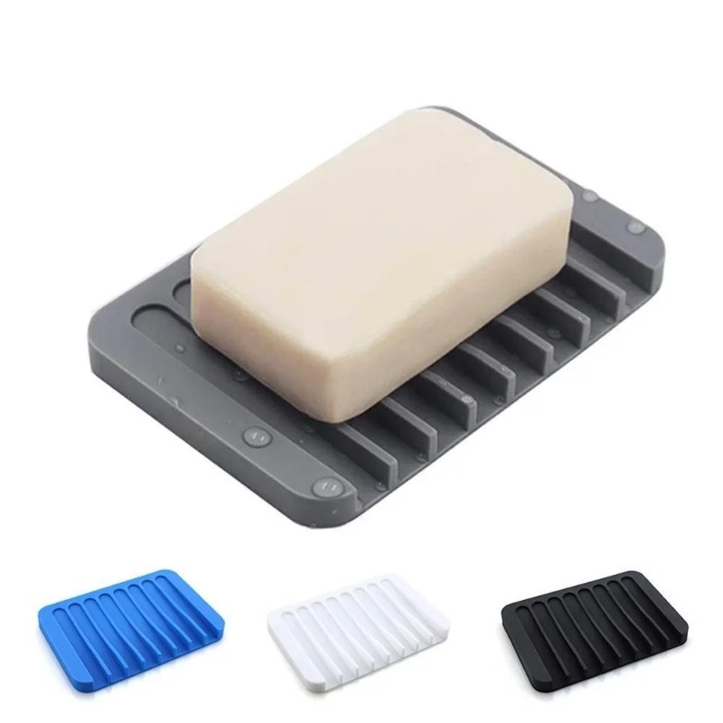 Kitchen Zo - Self Draining Soap Holder Silicone Soap