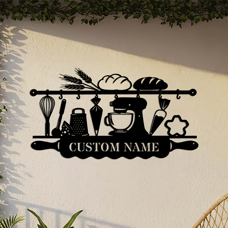 Kitchen Baking Area - Personalized Kitchen Iron Wall Art, Baking