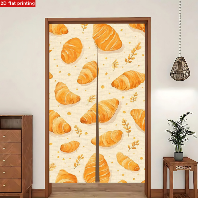 Kitchen Baking Nook - VIKAMA Croissant Tapestry Playful Baking Motif