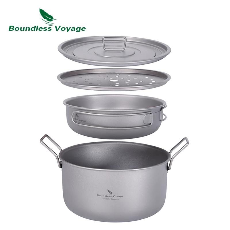 Kitchen Baking Pan Set - Boundless Voyage Camping Cooking Pot Multifunctional