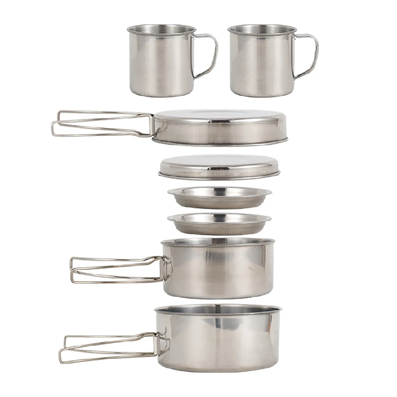 8pcs/Set Camping Cookware Mess - Kitchen Baking Pan Set review and price