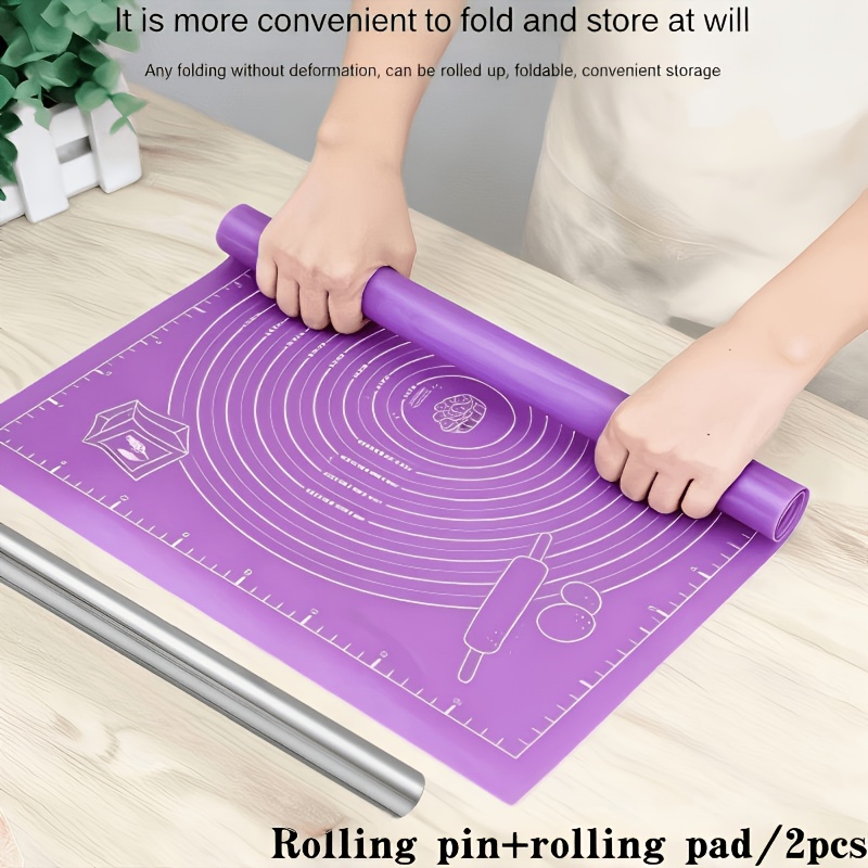 2Pcs Silicone Dough Mat & Roll - Kitchen Roll Baking review and price