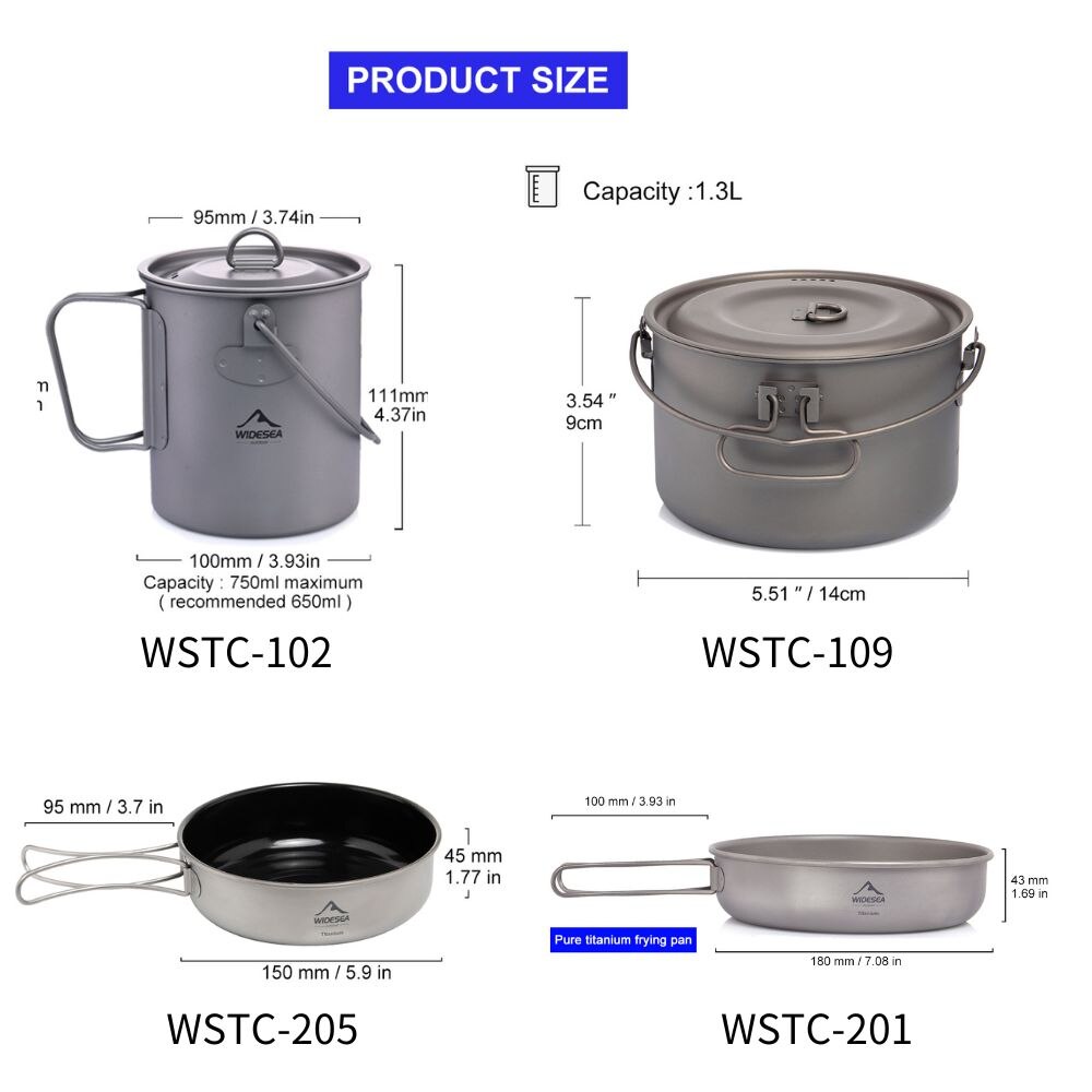 Widesea Camping Tableware Tita - Kitchen Baking Pan Set review and price