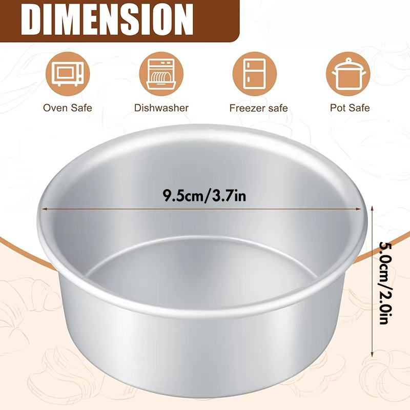 6/12Pcs Aluminum Mini Cake Pan - Kitchen Baking Pan Set review and price
