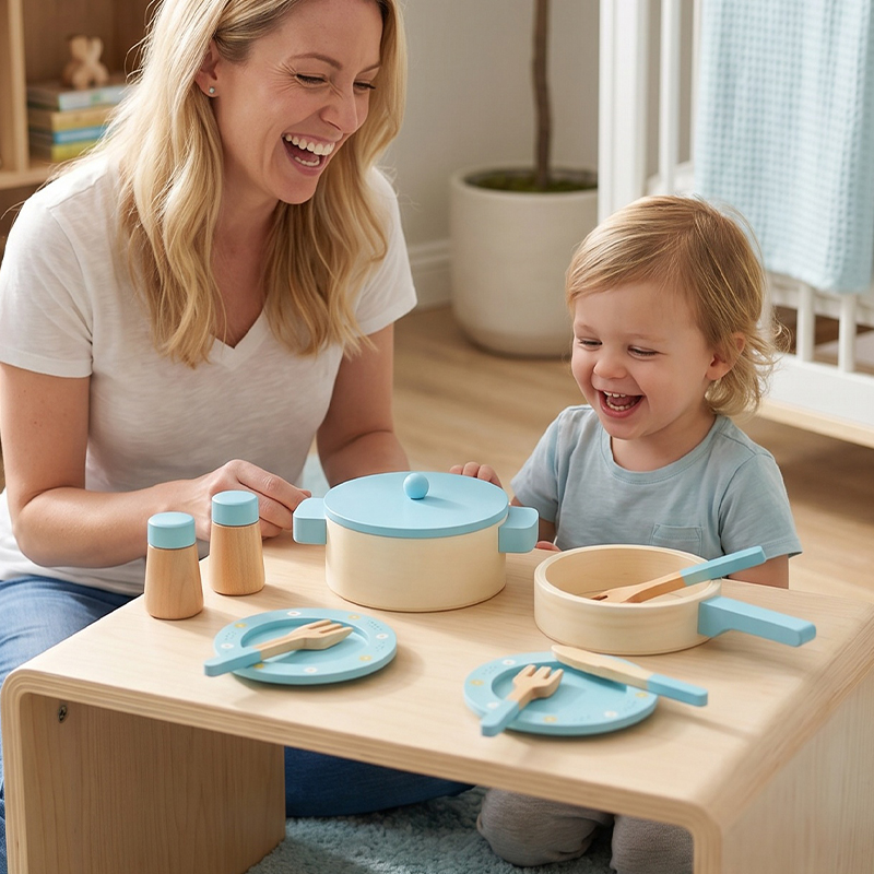 Wooden Kitchen Play Set for Ki - Kitchen Baking Pan Set review and price