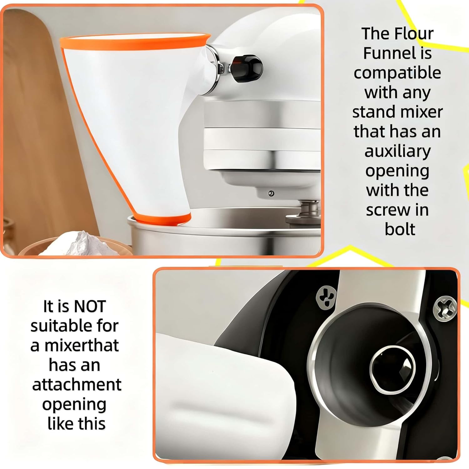 Flour Funne Mixer for Kitchen  - Kitchen Baking Aid review and price