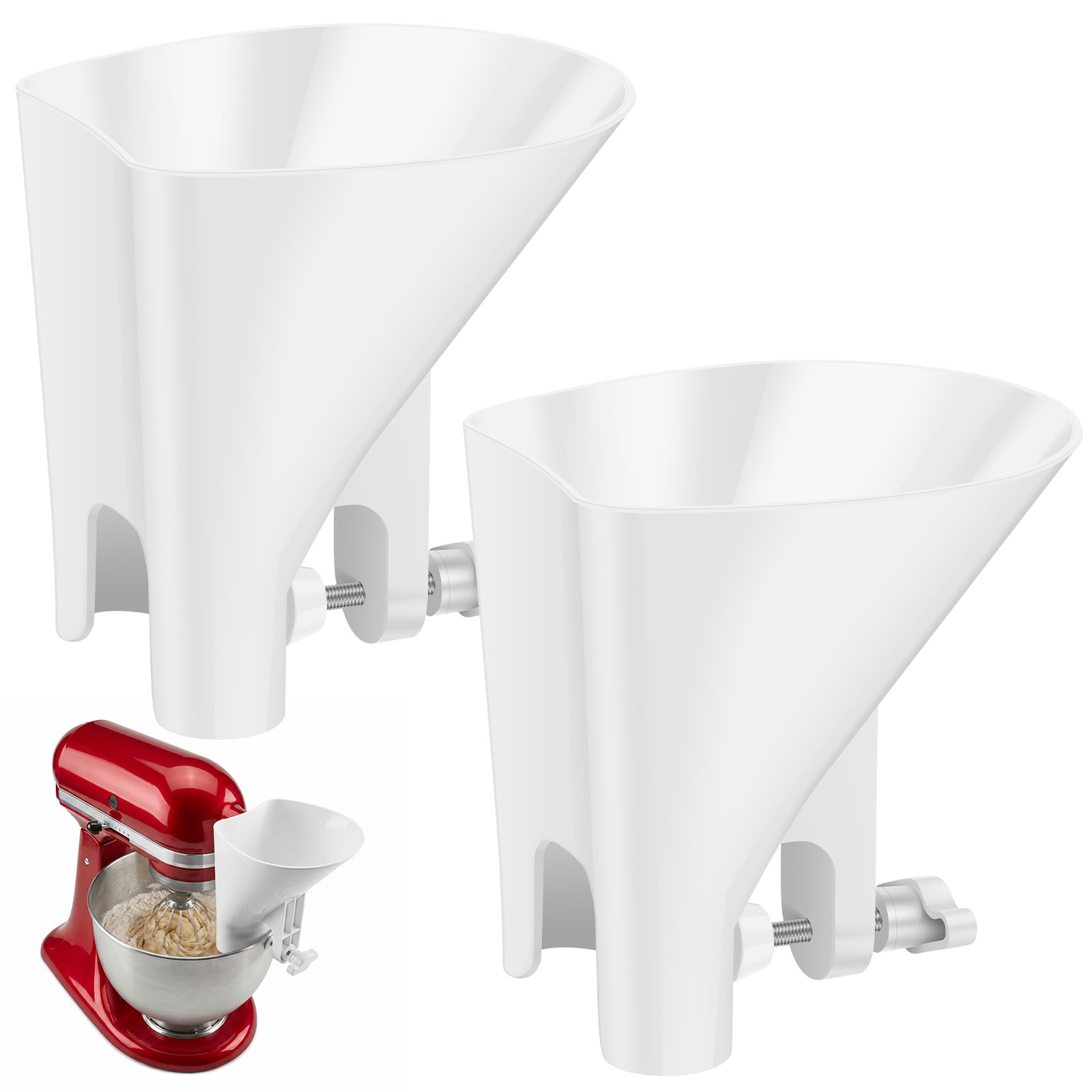 Spill Proof Flour Funnel for 4 - Kitchen Baking Mixer review and price