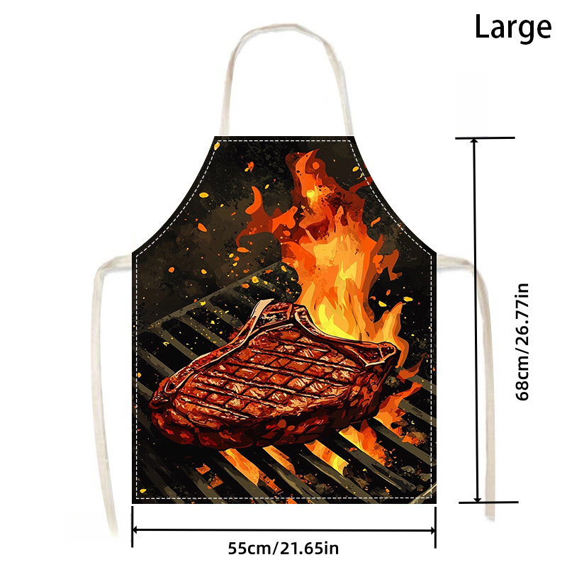 1pc BBQ Steak Apron with Flame - Kitchen Baking Ideas review and price