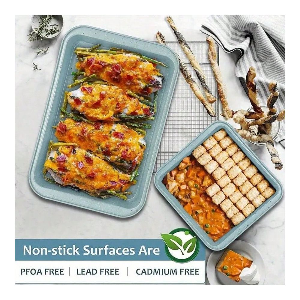 10 Piece Bakeware Set, NonStic - Kitchen Baking Pan Set review and price