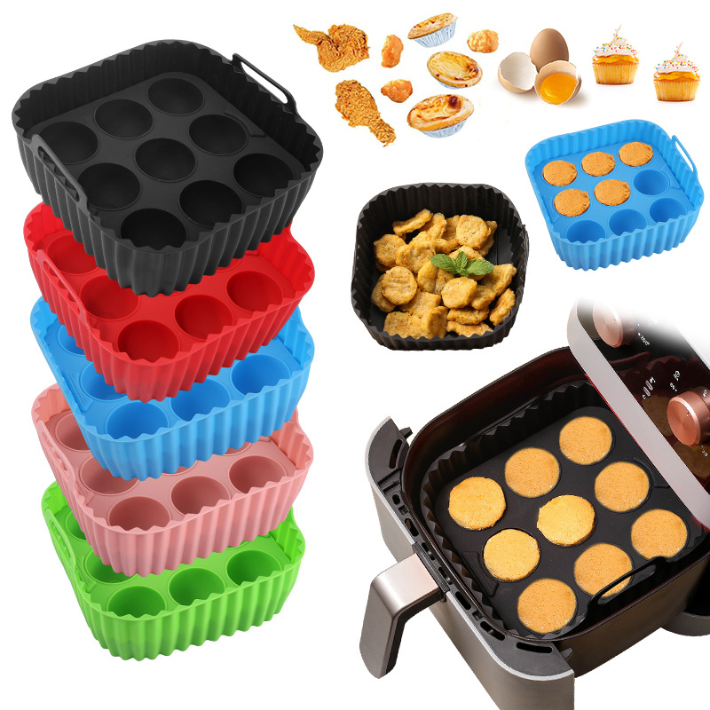 2pcs Silicone Air Fryer Liners - Kitchen Baking Pan Set review and price