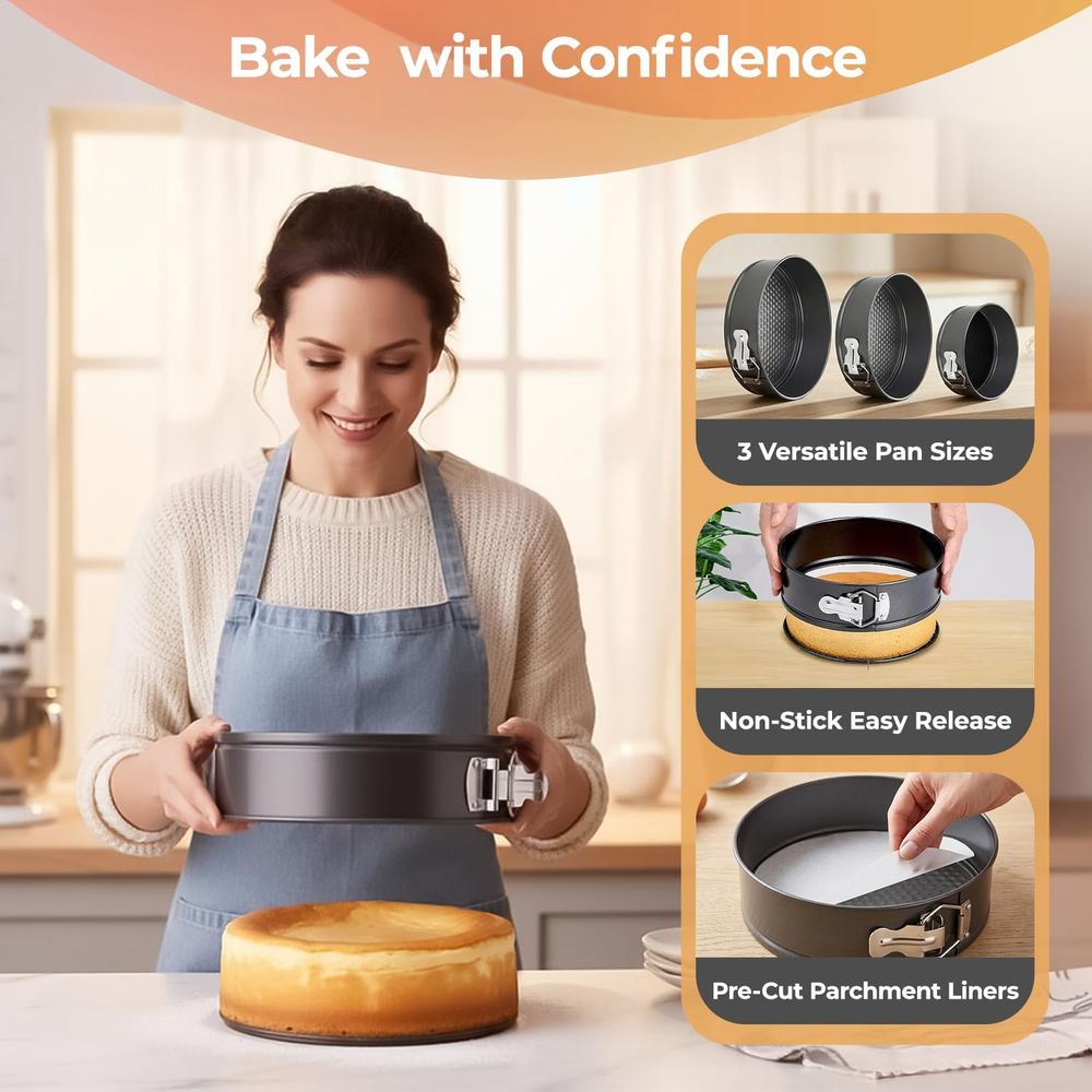 100pcs Cake Pan Set: 3-Piece N - Springform Pan Set review and price