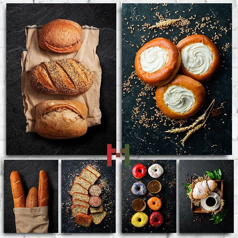 Food Kitchen Blackboard Bread  - Kitchen Baking Wall Art review and price