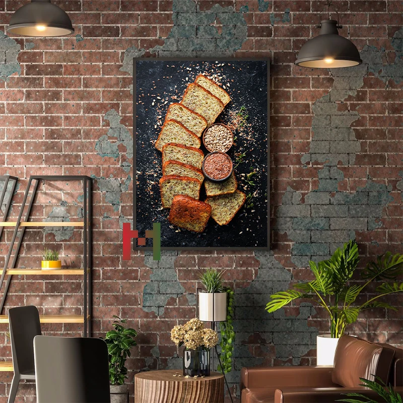 Food Kitchen Blackboard Bread  - Kitchen Baking Wall Art review and price