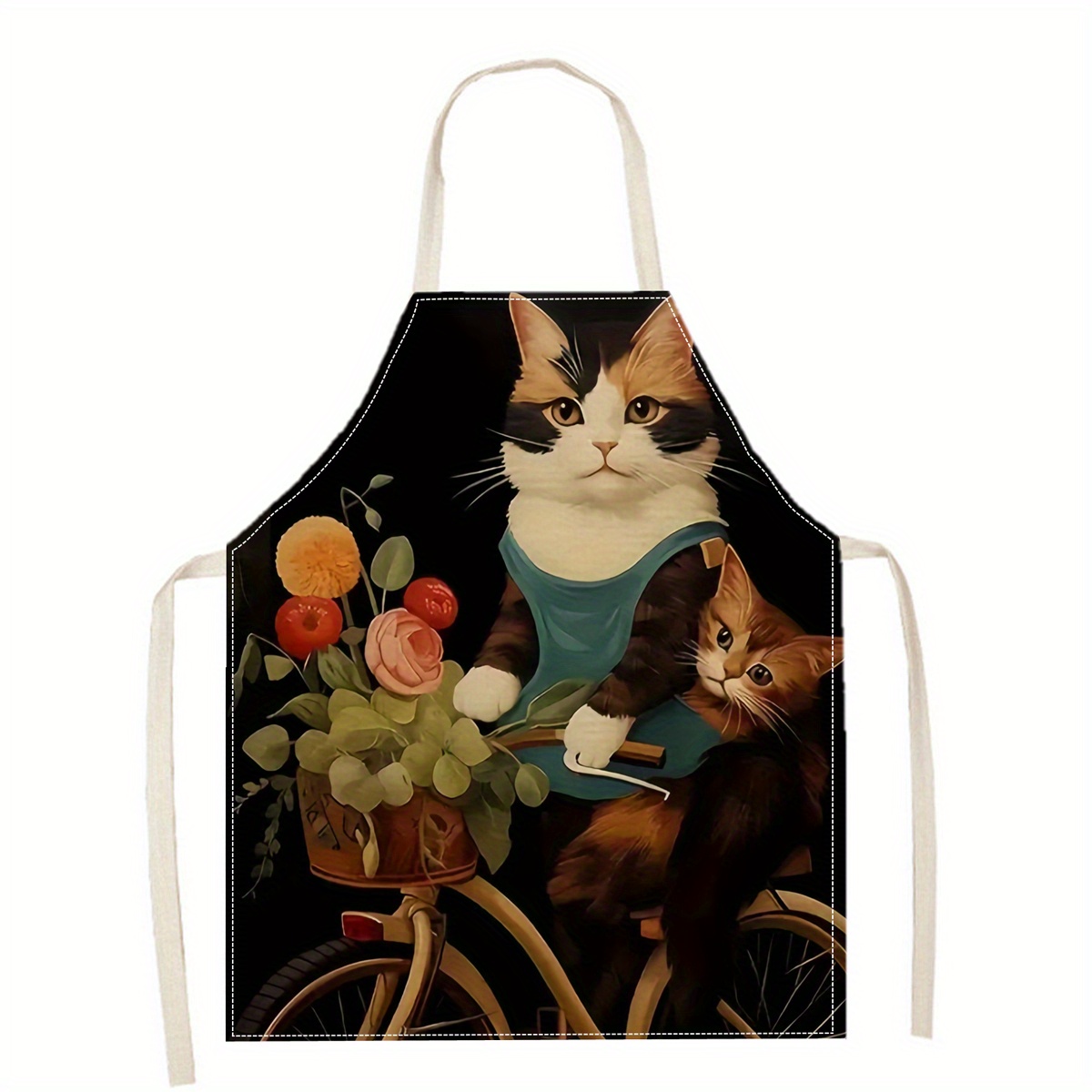 Linen Apron Funny Cat Sunglass - Kitchen Baking Ideas review and price